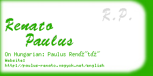 renato paulus business card